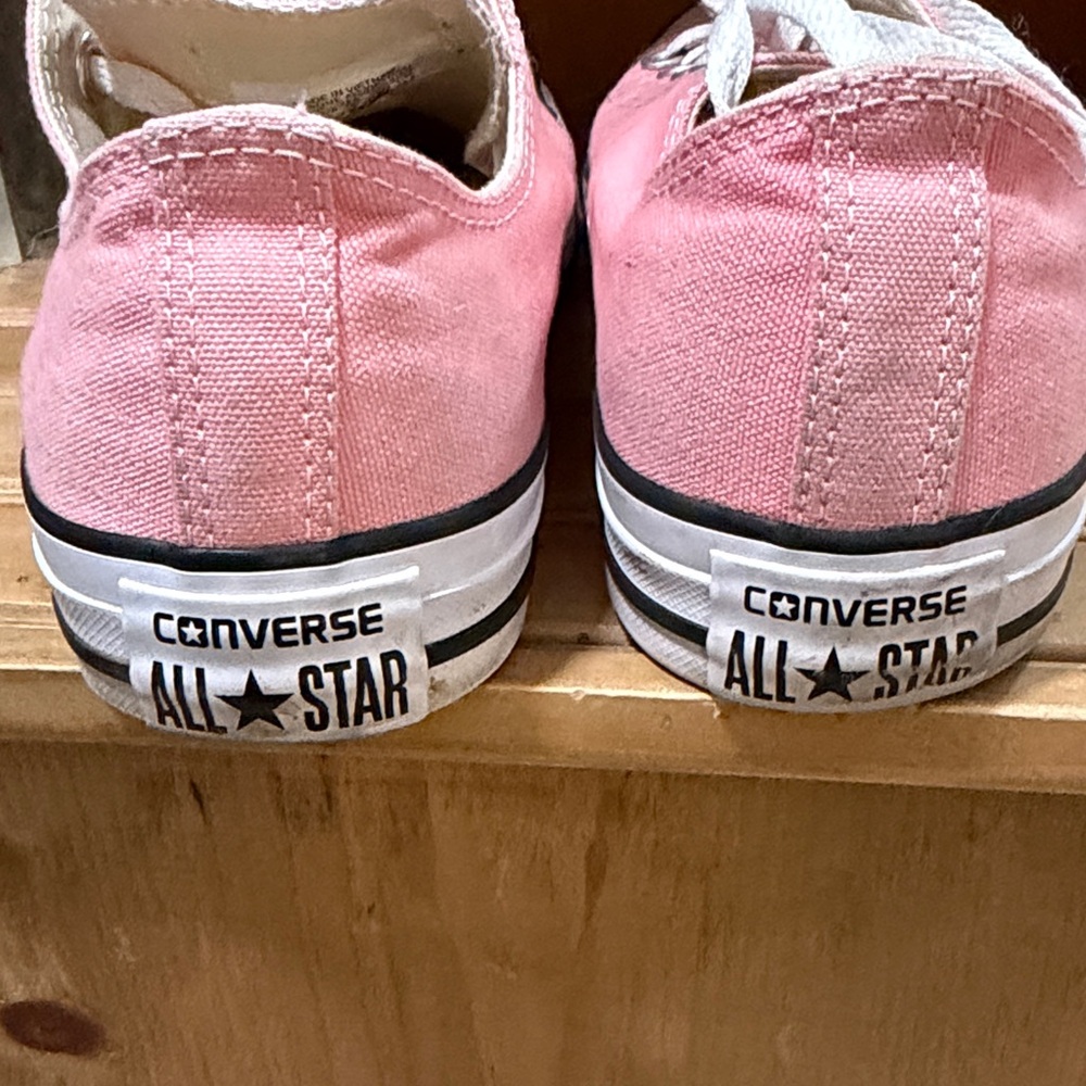 Converse Pink Canvas Low Top Sneakers - Picture 3 of 4